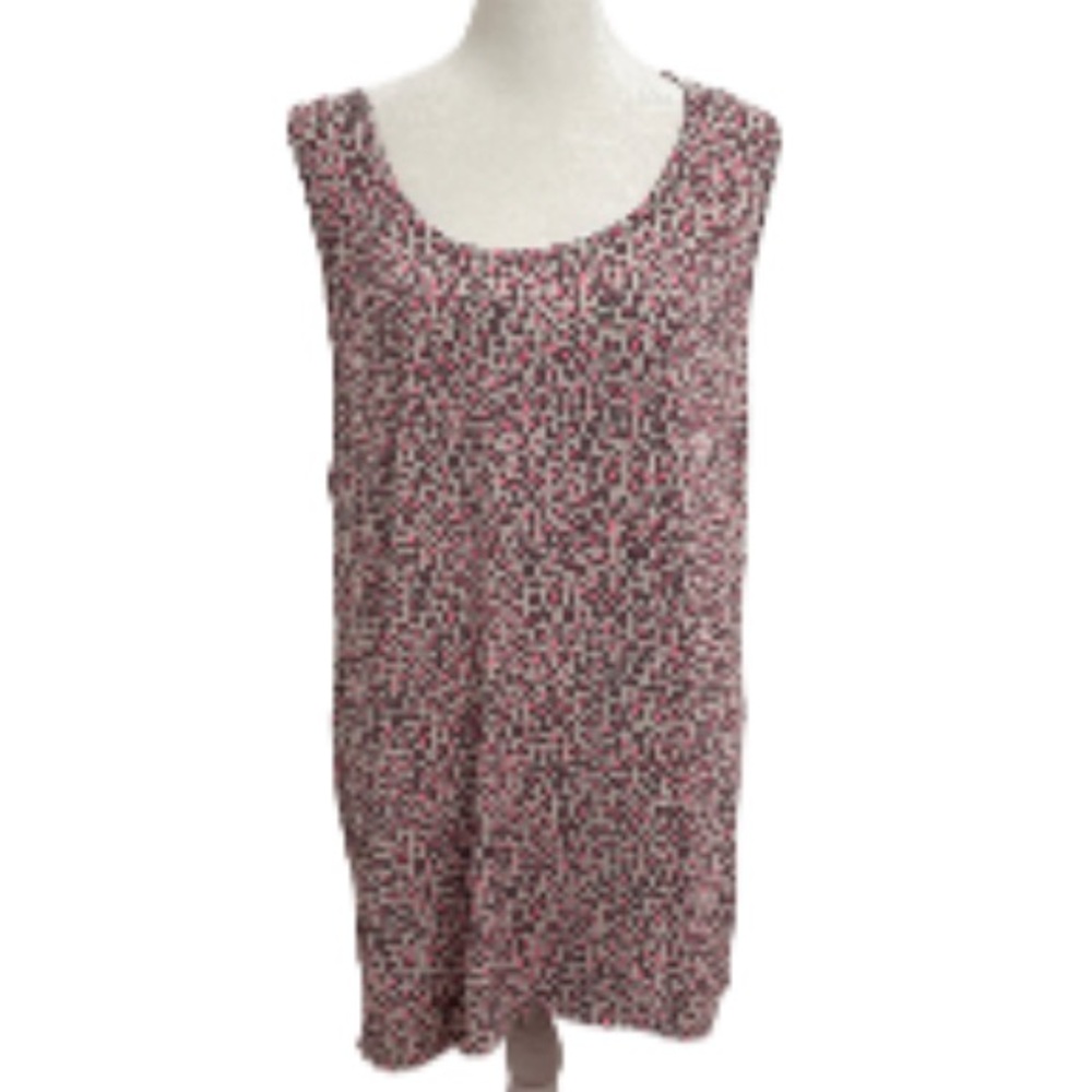 GUC Glitzy Girlz Leopard Print Sleeveless Tank top Swimsuit Coverup Plus 3X